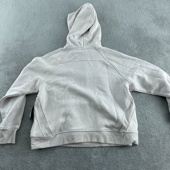 Danskin Womens XL Beige Hooded Half-Zip Fleece Pullover Sweatshirt NWT 0008 - Picture 2 of 9